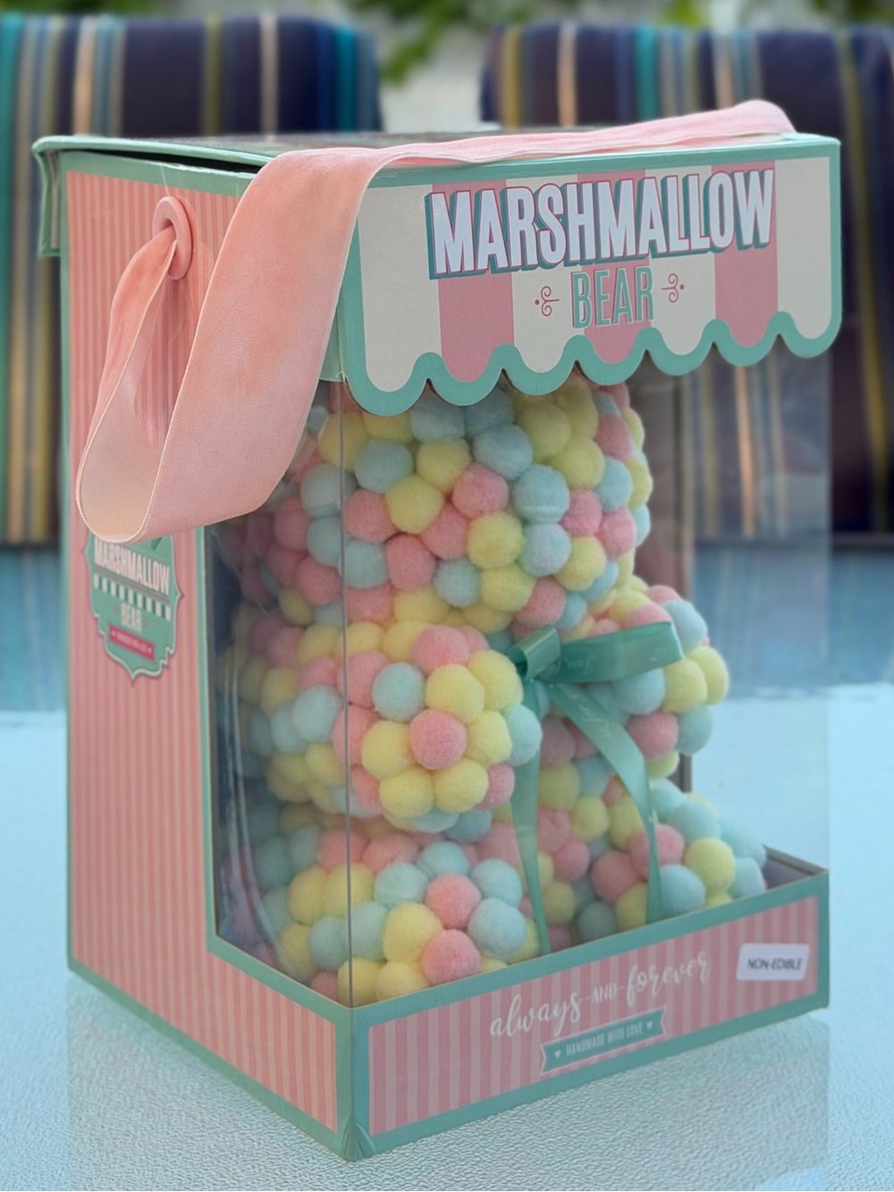 Always and Forever Multicolor Pastel Non-Edible Marshmallow Bear Toy - Picture 6 of 10